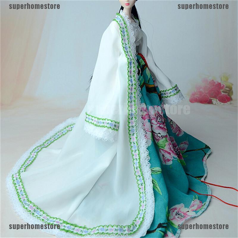 Đầm Công Chúa Phong Cách Trung Hoa Xinh Xắn Cho Búp Bê Barbie