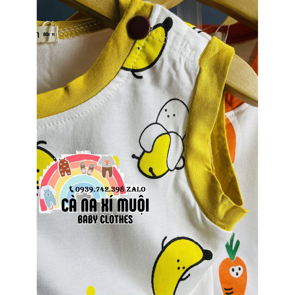 Bộ Minky Mom Ba Lỗ FREE SHIP Thun Lạnh Cao Cấp Cộc Tay Dể Thương Cho Bé Gái Bé Trai, Đủ Màu