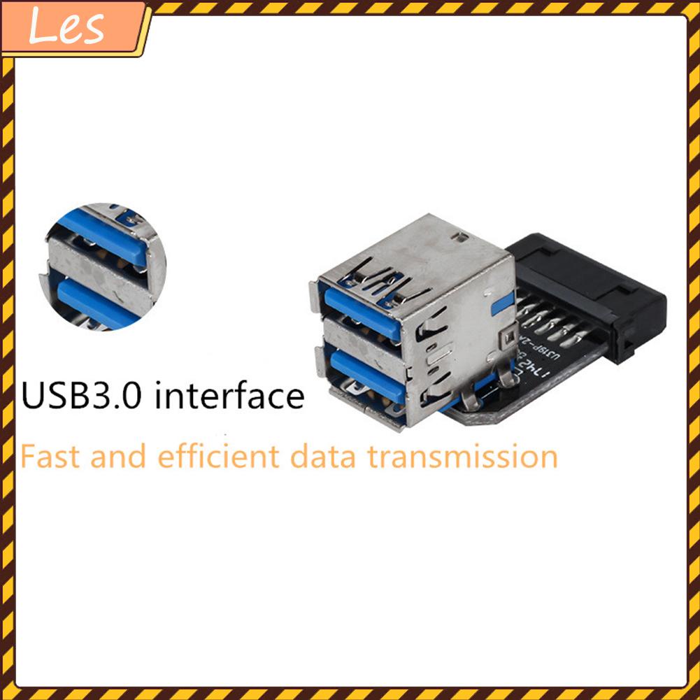 Bo mạch chủ USB 3.0 19 20 Pin Female sang Dual USB 3.0 Female