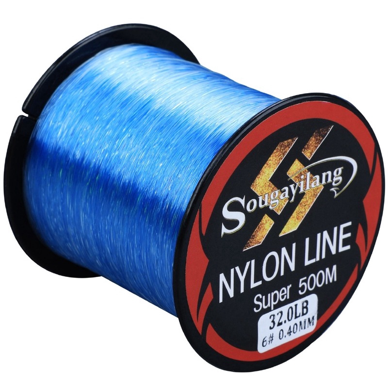 Cuộn dây câu cá Sougayilang bằng chất liệu nylon siêu chắc chắn chịu trọng lượng 11-36.3LB dài 500m