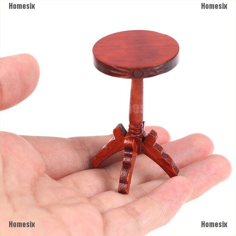 [HoMSI] 1/12 Dollhouse Miniature Wooden Coffe Stool/Table Stool/Stool Doll House Decor SUU