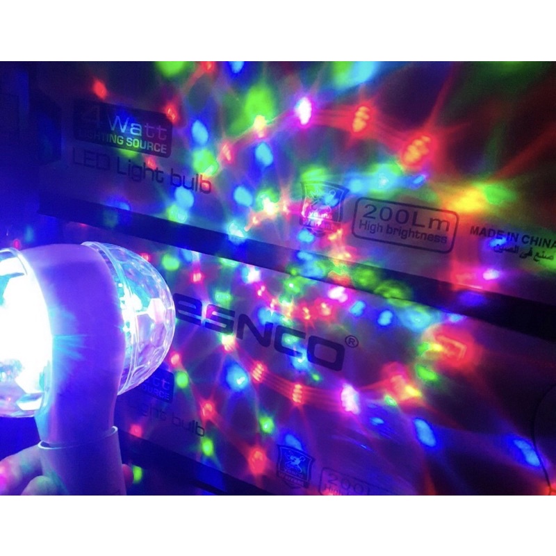 Đèn Led Vũ Trường 2 Cầu Xoay Có Chân Đế Đèn Led 7 Màu bảo hành 6 tháng