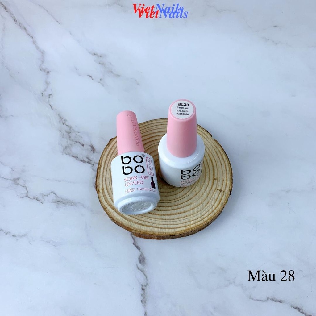 Sơn Gel Thạch Bobo Chất Gel Đậm Đặc Lên Chuẩn Màu Dung Tích 15ml