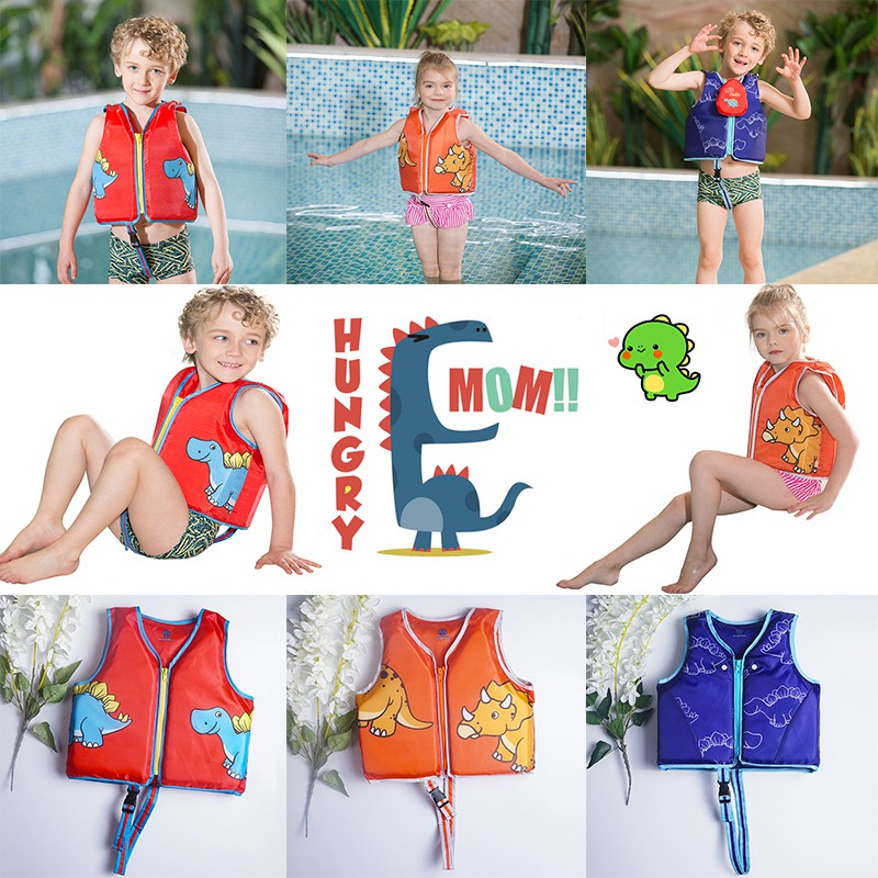 ❤Vận Chuyển Nhanh Chóng❤ Áo Phao Cứu Sinh In Hình Khủng Long Thời Trang Mùa Hè 2020 Cho Bé 1-4 Tuổi