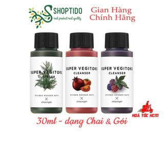 Sữa rửa mặt rau củ thải độc Super vegitoks cleanser Wonder bath chai 30ml NPP Shoptido