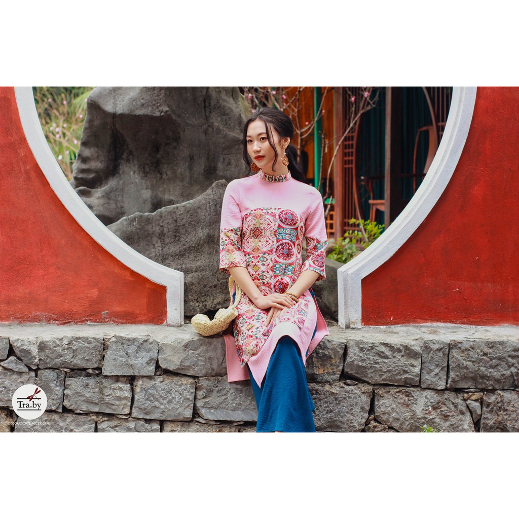 Set áo dài thiết kế Traby An Viên
