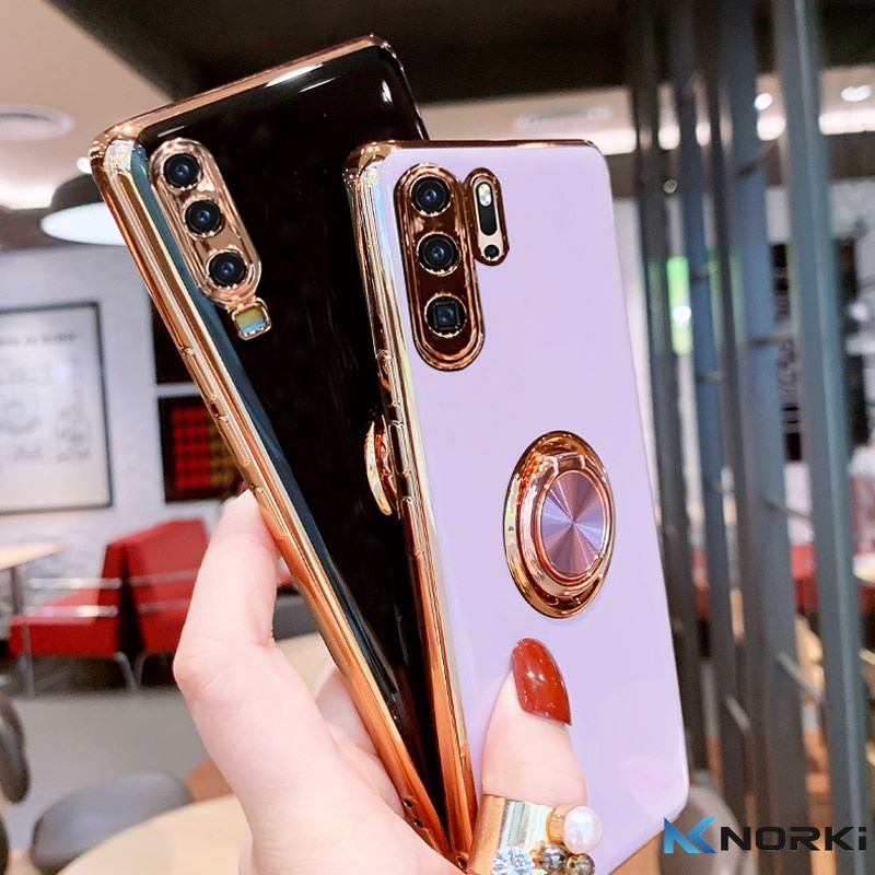 Ốp Điện Thoại Silicon Mạ Điện Hình Vuông Có Vòng Đỡ Bảo Vệ Ống Kính Máy Ảnh Cho Samsung Galaxy A04S A73 A53 A33 A13 5G A72 A52 A52S Đứng