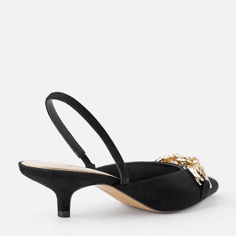 GIÀY CAO GÓT ZARA GÓT THẤP ĐÍNH PHỤ KIỆN