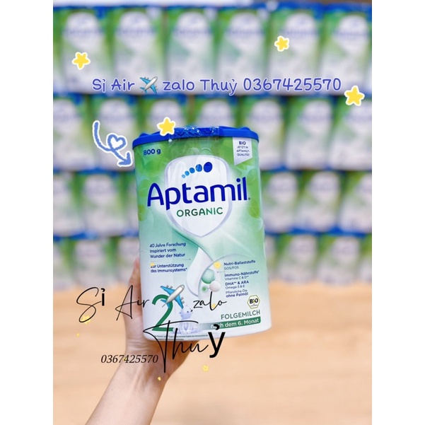 (Air ✈️ đủ bill) Sữa Aptamil Organic hộp 800g của Đức