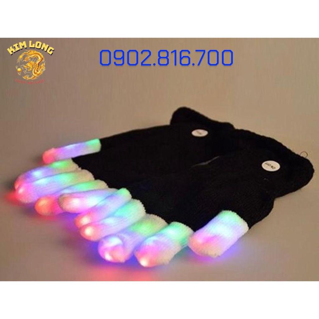 1 CẶP GĂNG TAY GLOVER ĐÈN LED 7 MÀU PHÁT SÁNG NGHỆ THUẬT ĐƯỜNG PHỐ TRANG PHỤC HÓA TRANG HALLOWEEN TRUNG THU