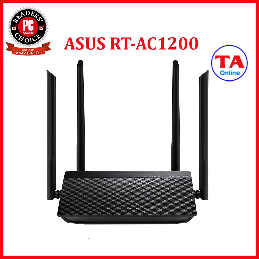 Router WiFi ASUS RTAC1200 Tốc độ 1200Mbps có 4 Anten 5dbi