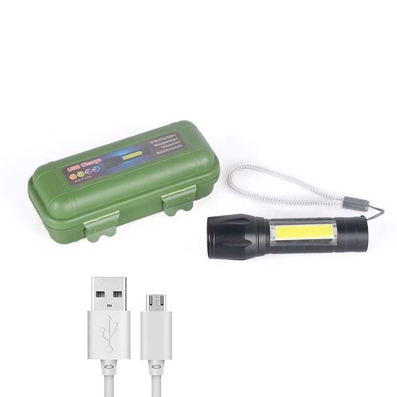 Đèn pin mini cầm tay siêu sáng, 3 chế độ, có thể sạc lại