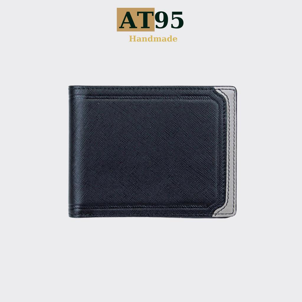 Ví ngang nam Richie da bò saffiano cao cấp thương hiệu AT95 HANDMADE