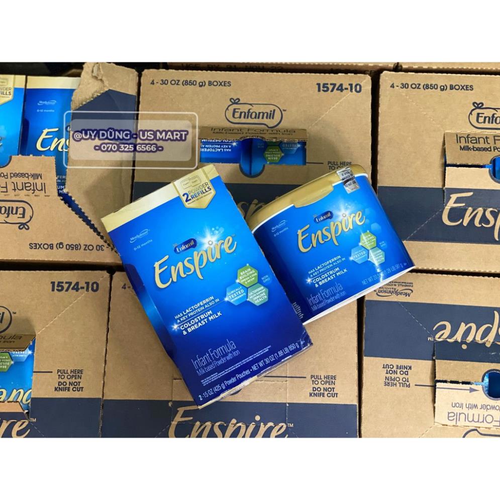 Sữa bột Enfamil Enspire Infant Formula hộp nhựa xanh 581g Mỹ