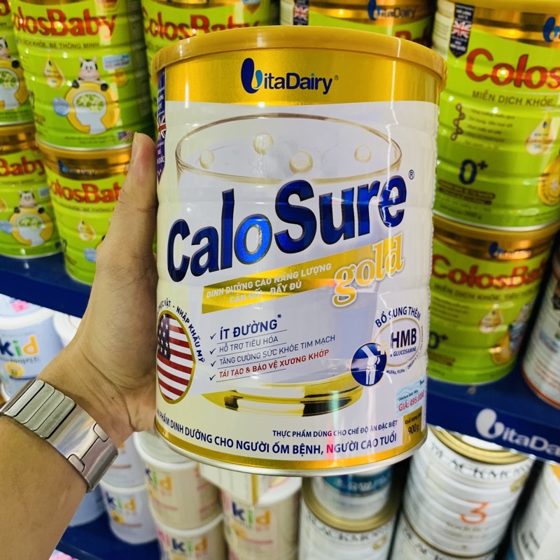 [Mẫu mới] Sữa bột CaloSure Gold 900G cho người ốm bệnh người cao tuổi