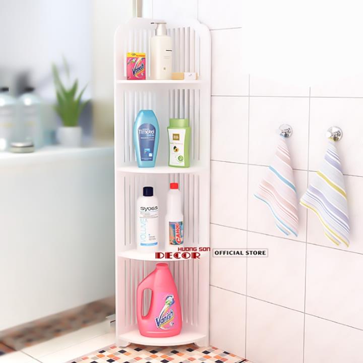 Kệ góc nhà tắm thông minh đa năng gỗ PVC sang trọng KG