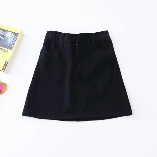 Chân váy jean KABICO kaki nữ chữ A, chân váy bò ngắn cạp cao kèm quần trong phong cách ulzzang Hàn Quốc V01 | BigBuy360 - bigbuy360.vn