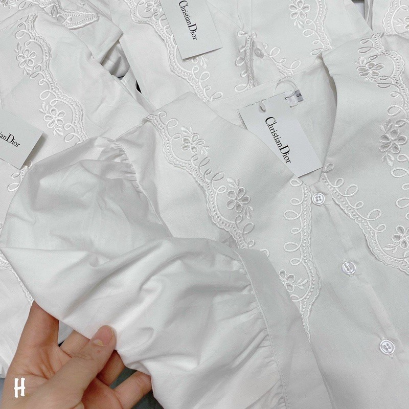 [ Mã WASTRUN4 giảm 10% tối đa 30K đơn 99K] SM17 - SƠ MI TRẮNG CỔ THÊU HOA CỰC XINH NỮ MỚI | BigBuy360 - bigbuy360.vn