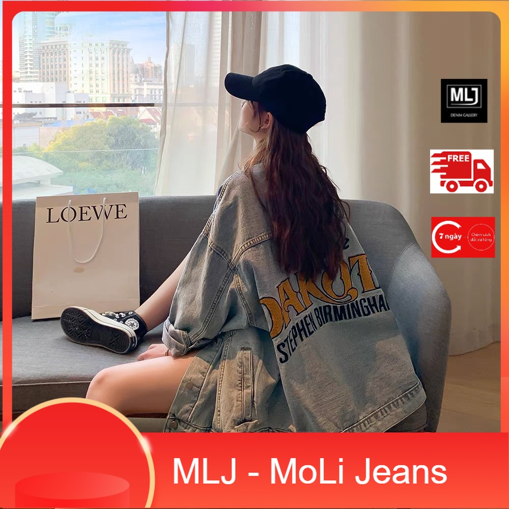 ÁO khoác jean phom To Unisex nam nữ BigSize MLJ