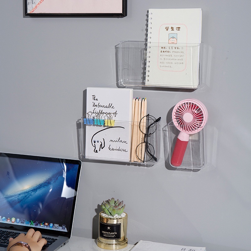Kệ đựng mỹ phẩm trong suốt dán tường tiện ích