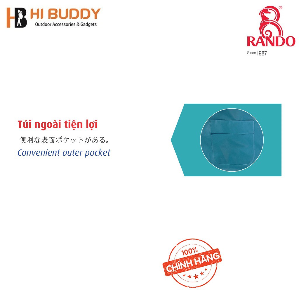 Áo Mưa Rando Bisur Zipper | Dễ Dàng Mặc Vào, Thuận Tiên Di Chuyển | hibushop