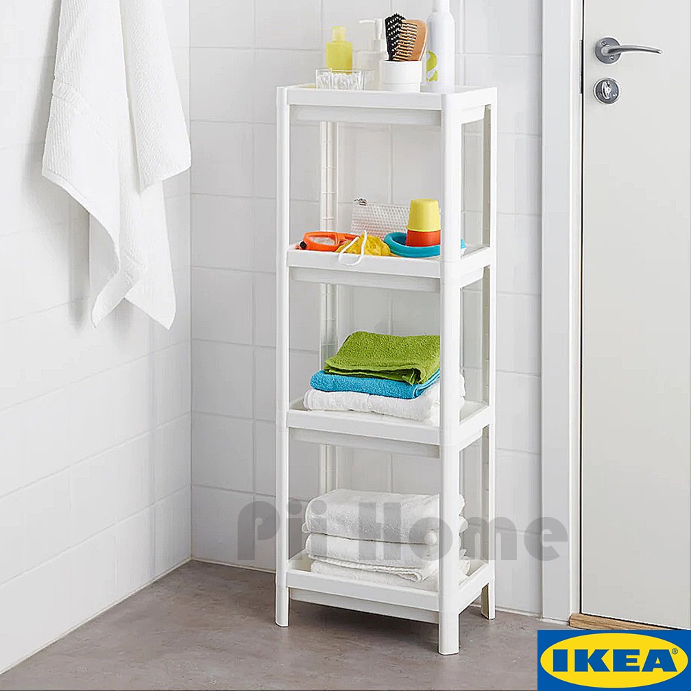 Kệ nhựa đựng đồ đa năng 4 tầng Vesken - IKEA, màu trắng