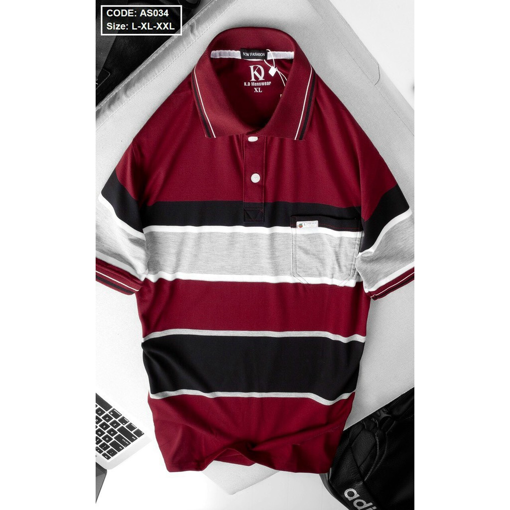 Áo Polo Nam Có Có Túi Trung Niên - Thấm Hút Mồ Hôi, Co Giãn Đa Chiều | BigBuy360 - bigbuy360.vn