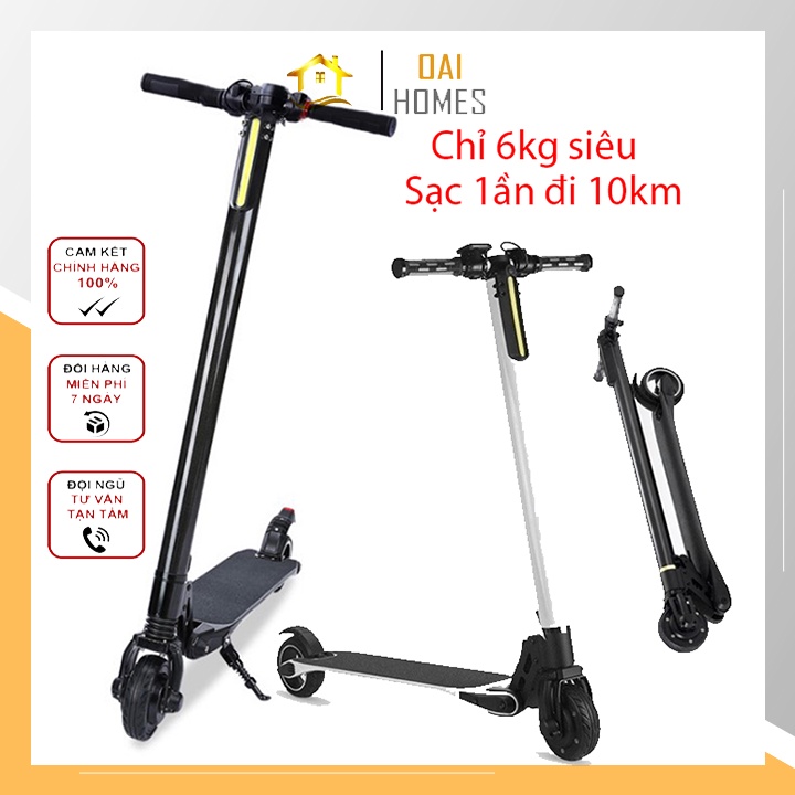 Xe Scooter Điện Cho Người Lớn 3 Mức Điều Chỉnh Tốc Độ, Phanh ABS An Toàn- Đường Kính Bánh 5.5 inch- Oai Homes