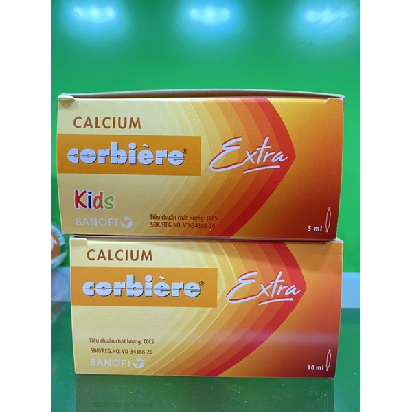 Calcium Corbiere Extra mới  hộp 30 ống * 10ml hoặc 5ml