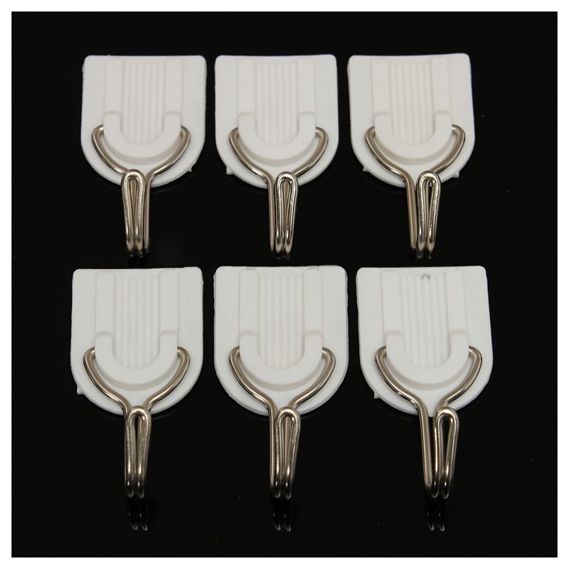 Set 6 móc treo đồ dán tường/ cửa kính tiện dụng cho phòng tắm/ nhà bếp