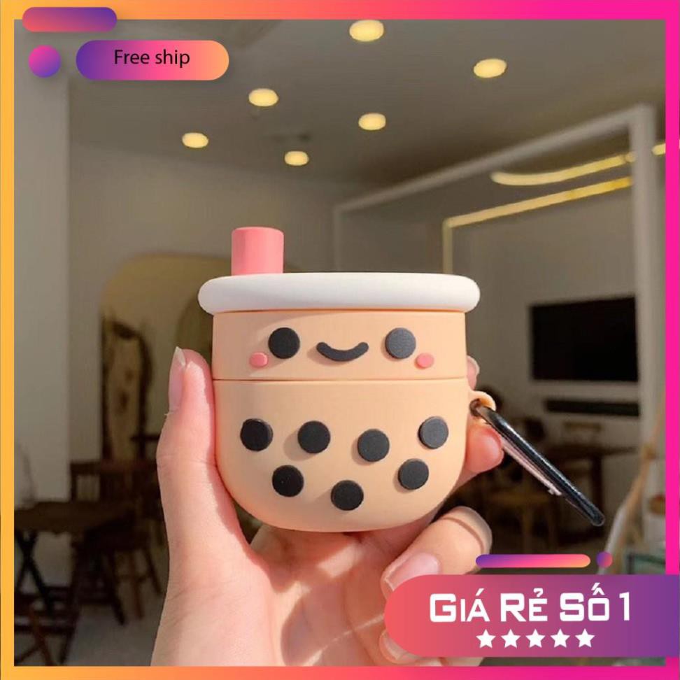 Airpods Case ⚡ Freeship ⚡ TRÀ SỮA CUTE Case Tai Nghe Không Dây Airpods 1/ 2/ i11/ i12/ i18/ i100/Pro- Châts Case Store