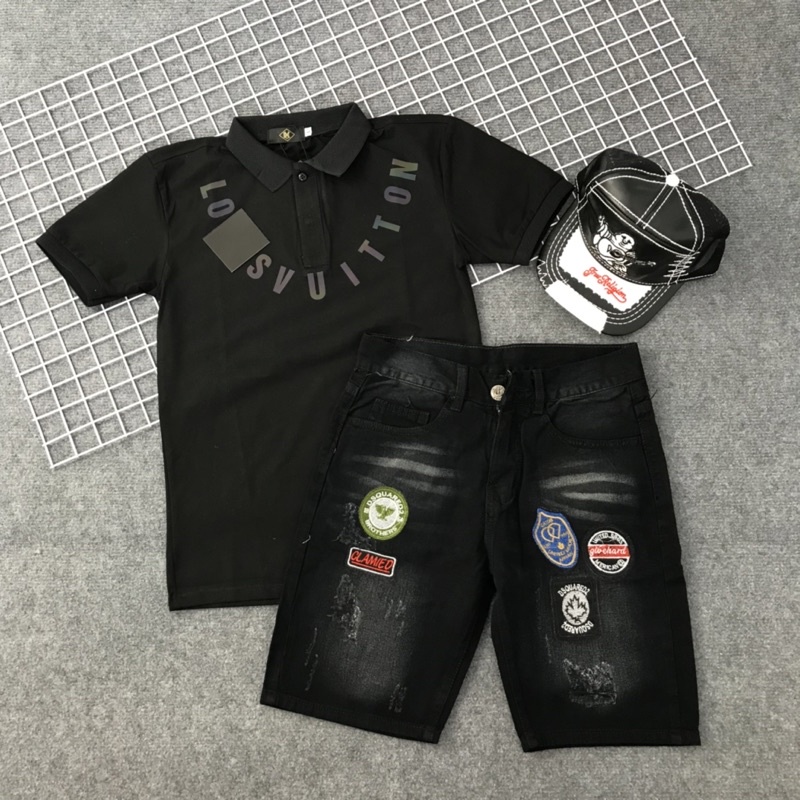 Áo thun nam ngắn tay cổ bẻ phản quang