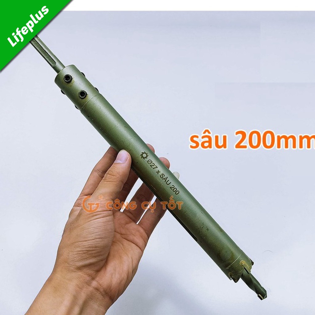 Mũi khoét tường đuôi gài Thắng Lợi sâu 200mm