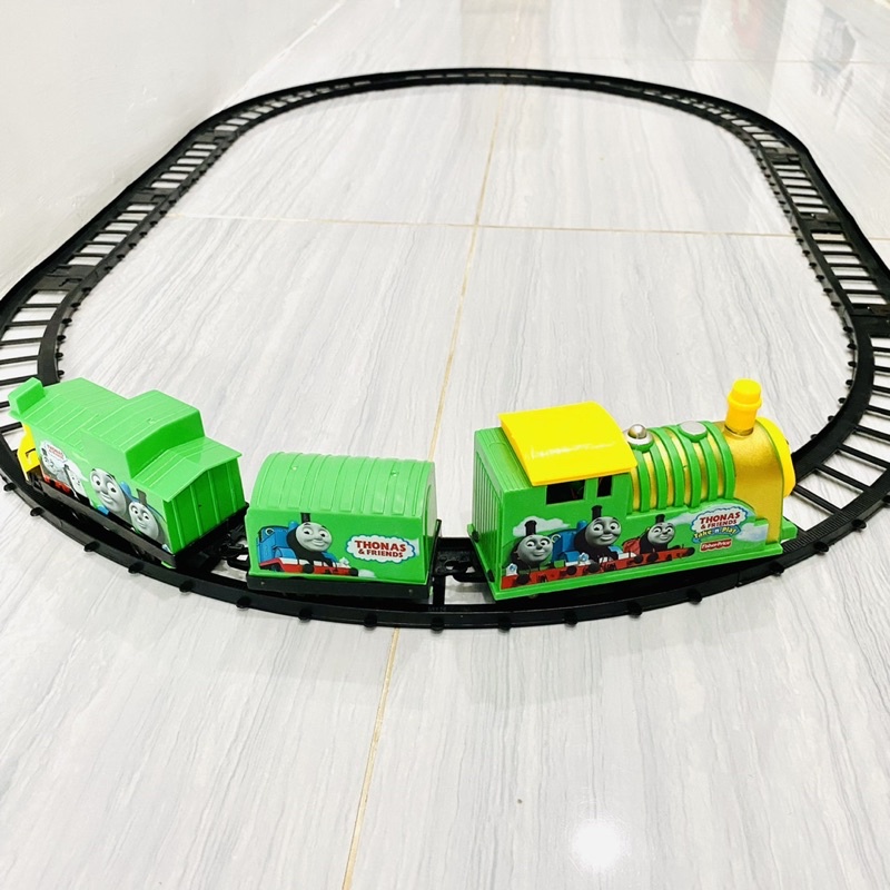 [SIZE LỚN-ĐÈN NHẠC KHI CHẠY] Đồ chơi tàu lửa Thomas chạy trên đường ray phát nhạc có đèn khi chạy .