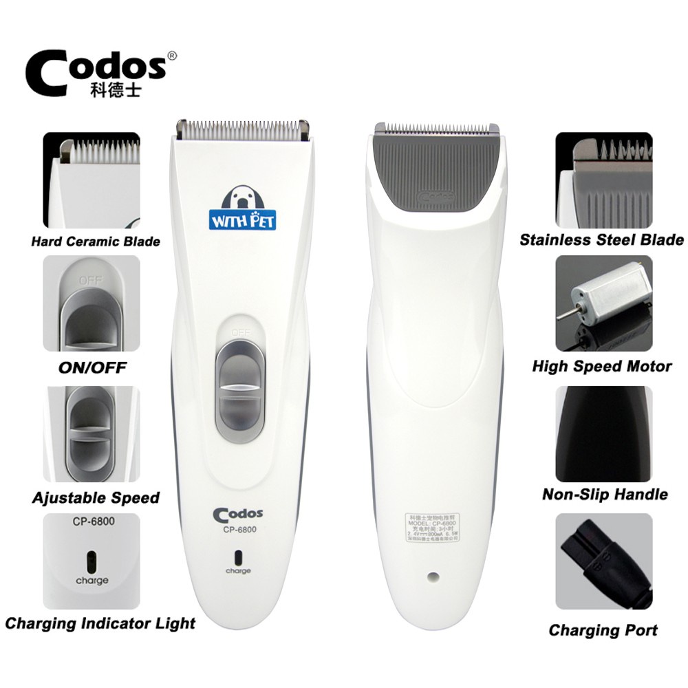 Tông đơ Codos CP 6800 chính hãng,  Cắt Tỉa Tạo Kiểu Lông Cho Thú Cưng