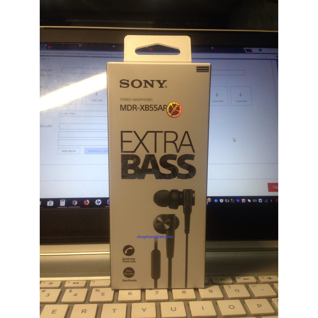 [Mã 159ELSALE hoàn 7% đơn 300K] Tai nghe SONY In-ear EXTRA BASS XB55AP - Hãng Phân Phối Chính Thức