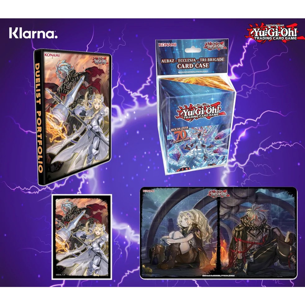 Bộ phụ kiện chính hãng trò chơi YU-GI-OH!: ALBAZ - ECCLESIA - TRI-BRIGADE - CARD SLEEVES  album- playmat