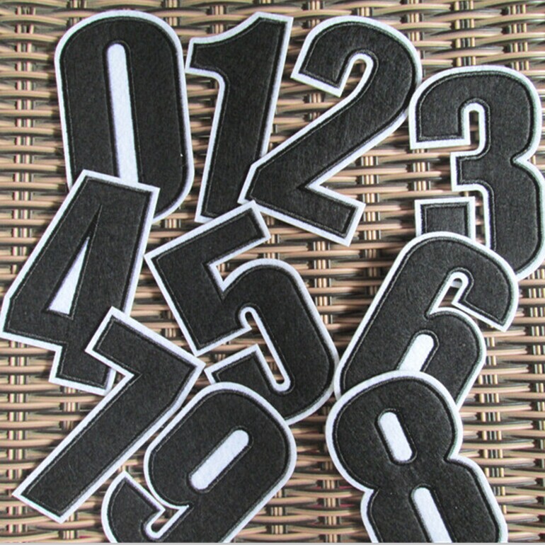 Bộ 10 sticker ủi thêu hình chữ số từ 0-9