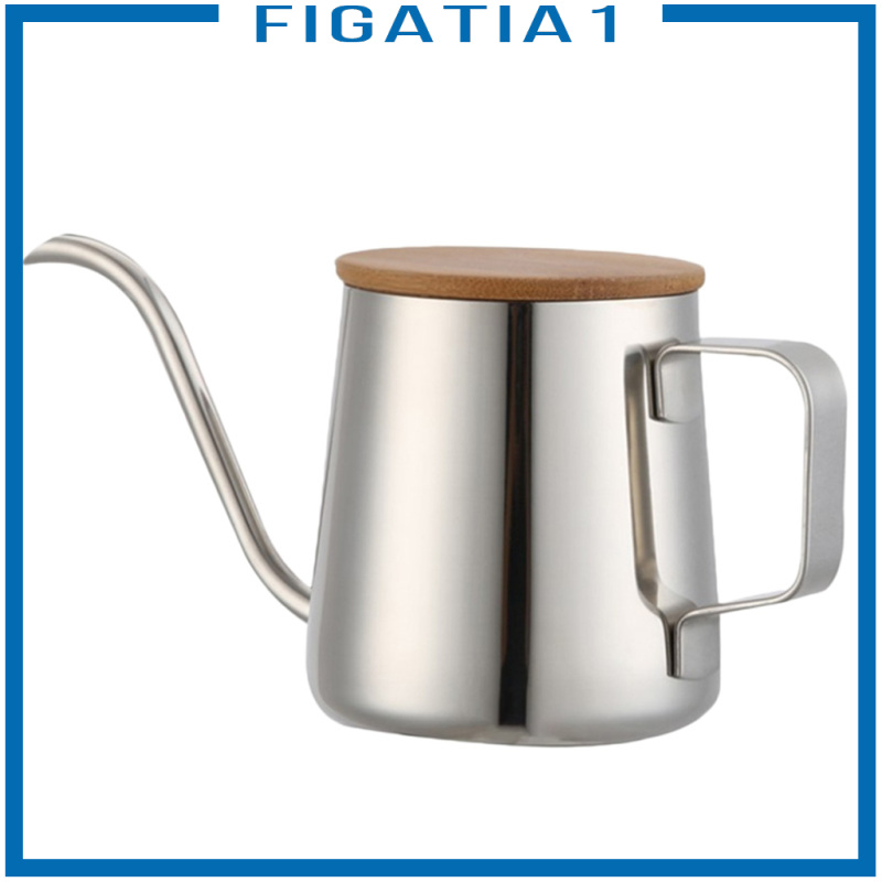 [FIGATIA1]Gooseneck Hand Drip Coffee Pot Stainless Steel Pour Over Tea Kettle 250ml