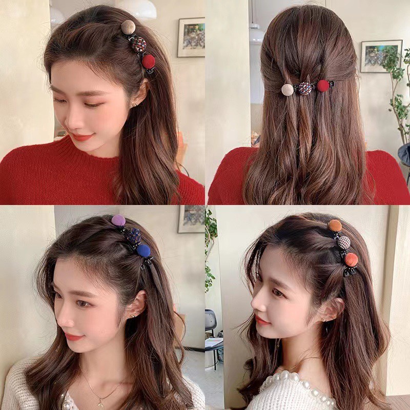 Kẹp Tóc Cho Bạn Nữ 3 Hạt Giữ Tóc Đa Năng Siêu Hot