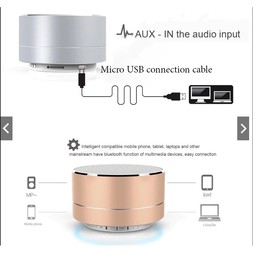 Loa bluetooth A10 âm thanh hay và phụ kiện cao cấp tiện lợi
