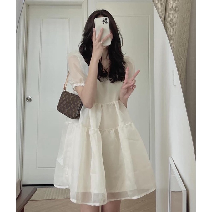 Váy Baby Doll Tầng 2 Lớp Phong Cách Tiểu Thơ Bánh Bèo - Đầm Dáng Bbd Xoè Hot Trend 2022