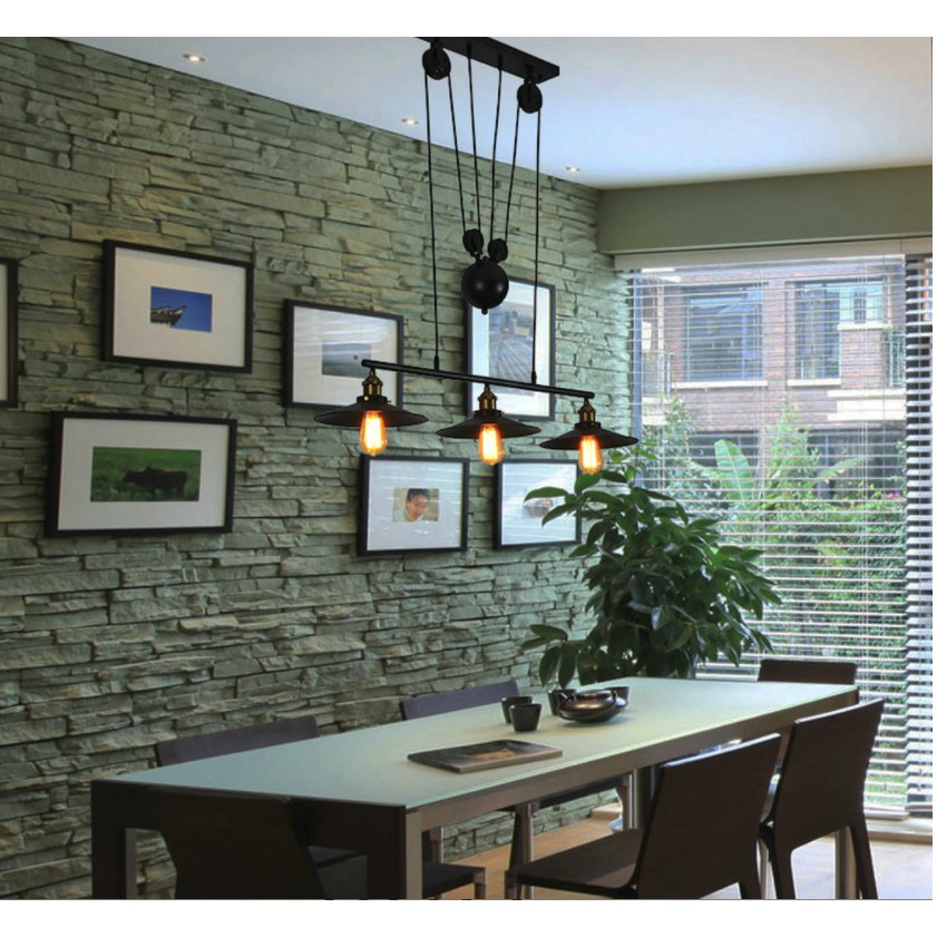 Đèn Thả Trần Kiểu Loft Vintage Phong Cách Bắc Âu TDB148 - Tặng kèm 3 bóng led T64 decor - ENERGY GREEN LIGHTING