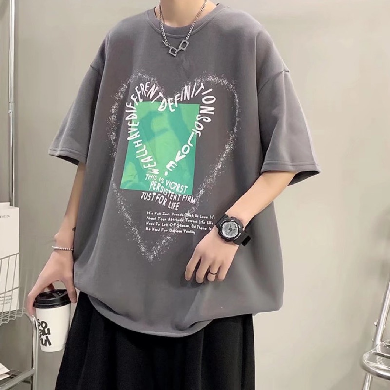 Áo Thun Tay Ngắn Dáng Rộng In Họa Tiết Hoạt Hình Phong Cách Hàn Quốc Thời Trang Mùa Hè Cho Nam Và Nữ