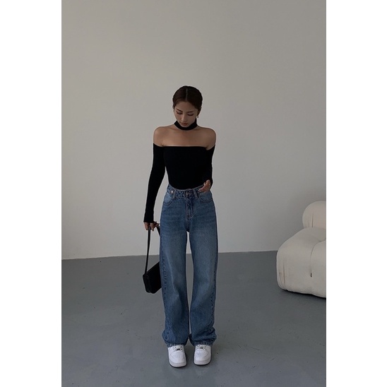 Áo bẹt vai cổ choker
