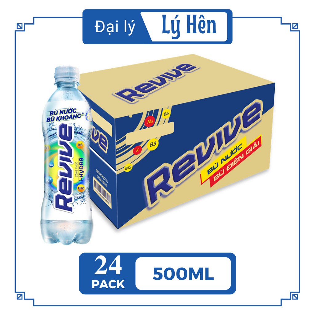 Thùng 24 Chai Uống Giải Khát Bù Khoáng Isotonic Revive Energy Drink Chai Nhựa PEP 500ml Date Luôn Mới