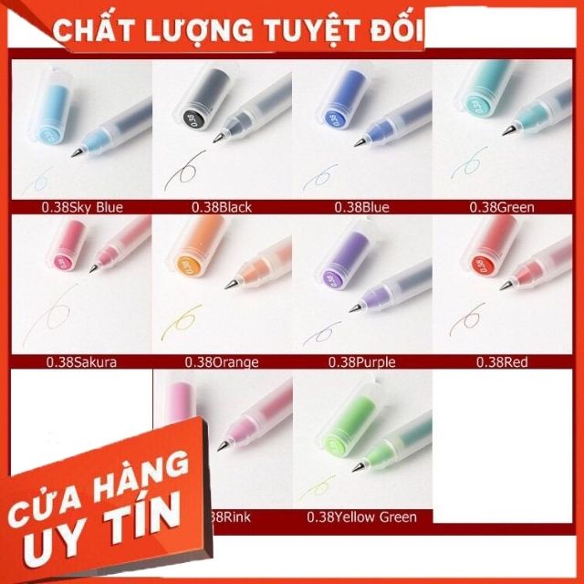 (Có Ảnh và Video thật ) Bút Bi Gel Muji Ngòi 0.38/0.5/0.7 Bản Mới- Hàng Nội Địa Nhật.