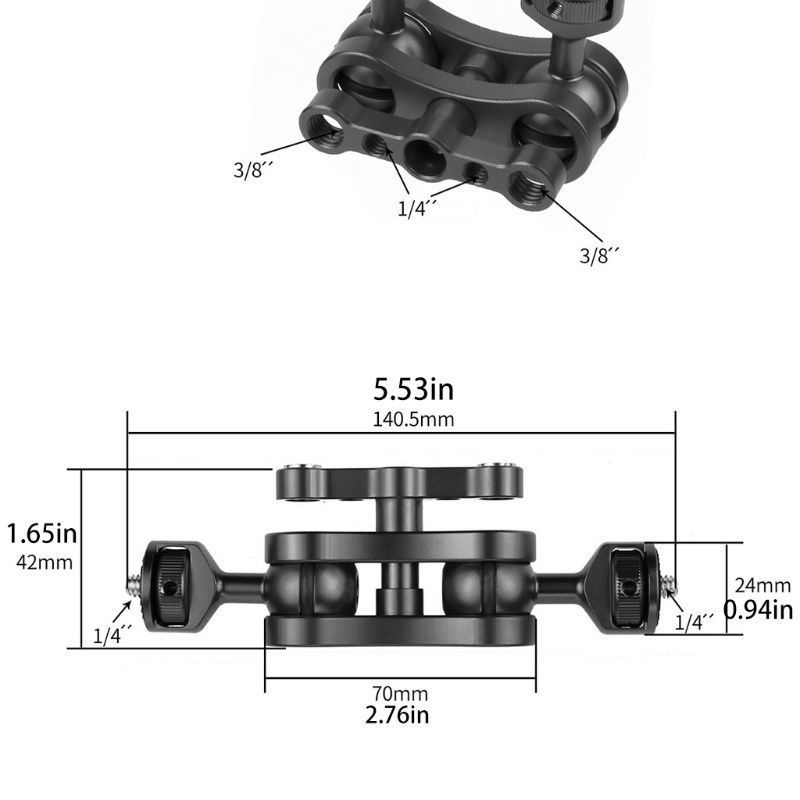 Cánh Tay Nối Ma Thuật Kèm Đầu Nối 1 / 4 Cho Thiết Bị Kẹp Càng Cua 3 / 8 Inch