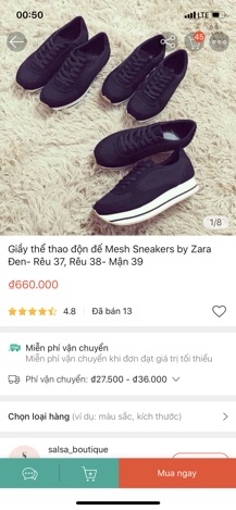 giày zara auth ( hết)