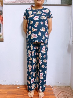 Bộ lanh lụa quần dài cho mẹ